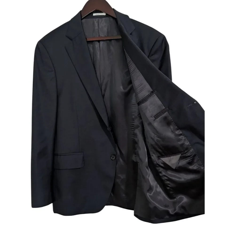 Peter Millar Collection Navy Blue 100% Wool 2-Button Suit Jacket Blazer 40S